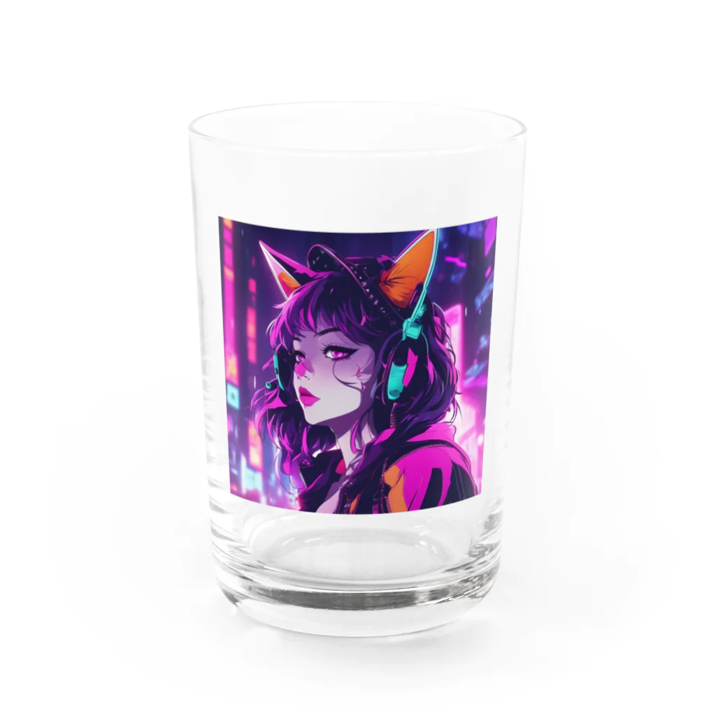 パンクビビッド•ピエロ団のパンクビビッド・ピエロキャット kAsumI Water Glass :front