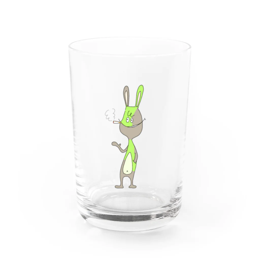 Rakugakinokoのふかしうさぎ Water Glass :front