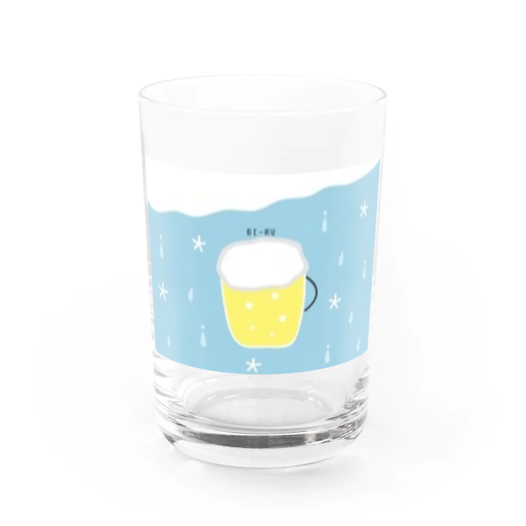 雪見だいふくの今夜のビール Water Glass :front