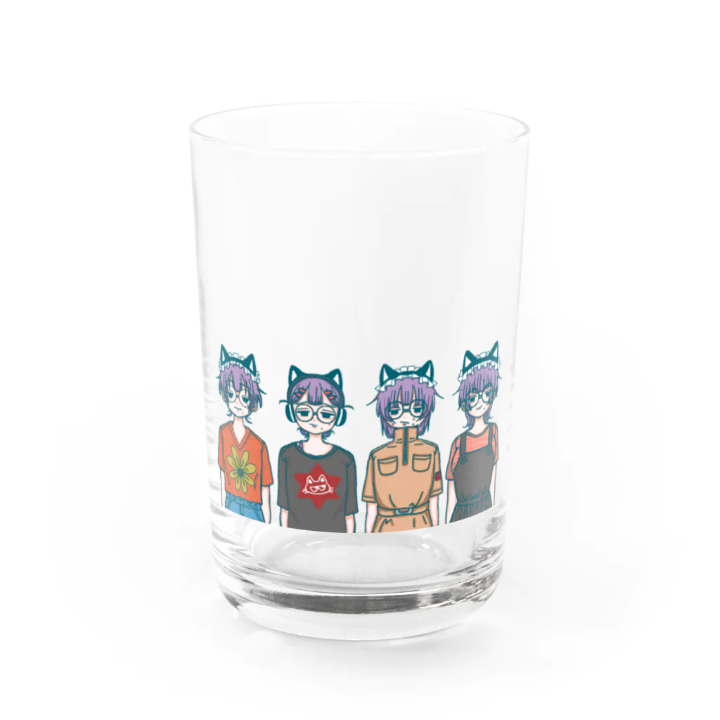 酒丸酔子🐱🍺の夏服の酒丸酔子 Water Glass :front