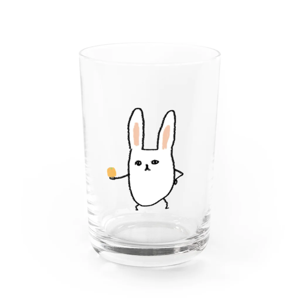 86_hamburgerのみかんヲッチ Water Glass :front