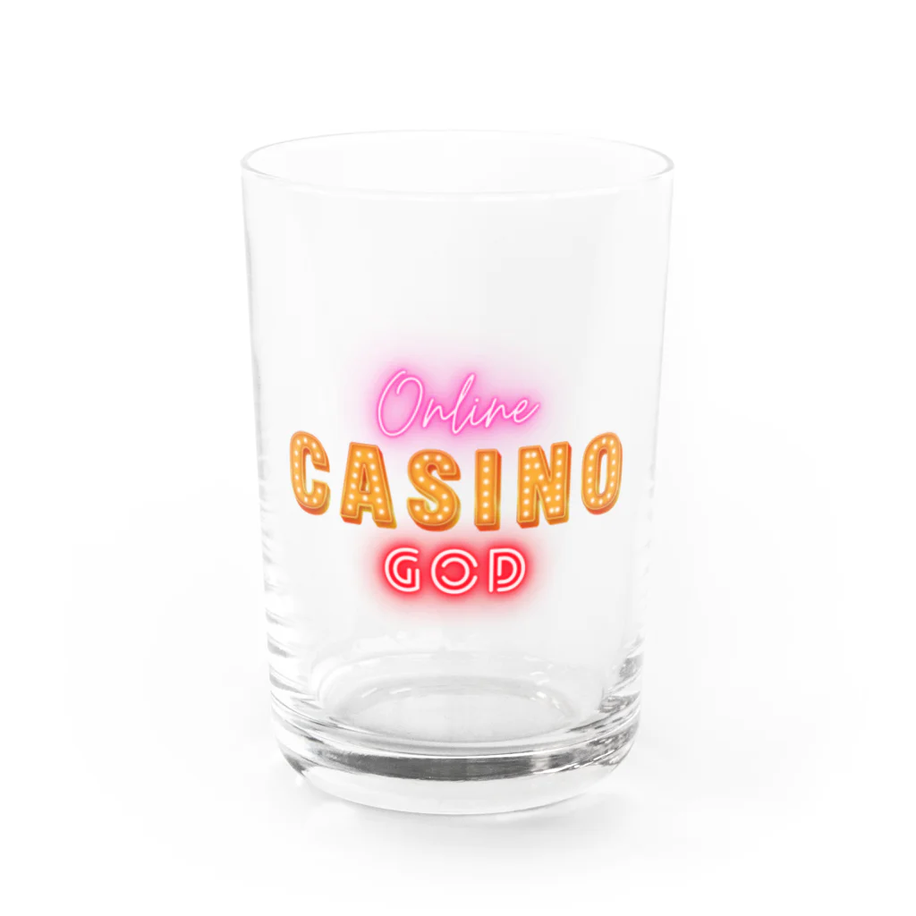 casino_godのCASINO GODオリジナルロゴグッズ Water Glass :front