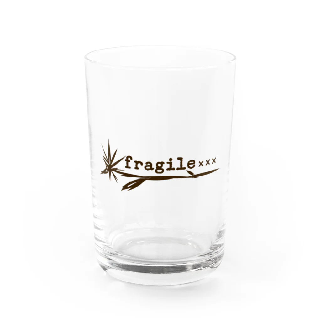 fragile×××のデザインロゴ02 Water Glass :front