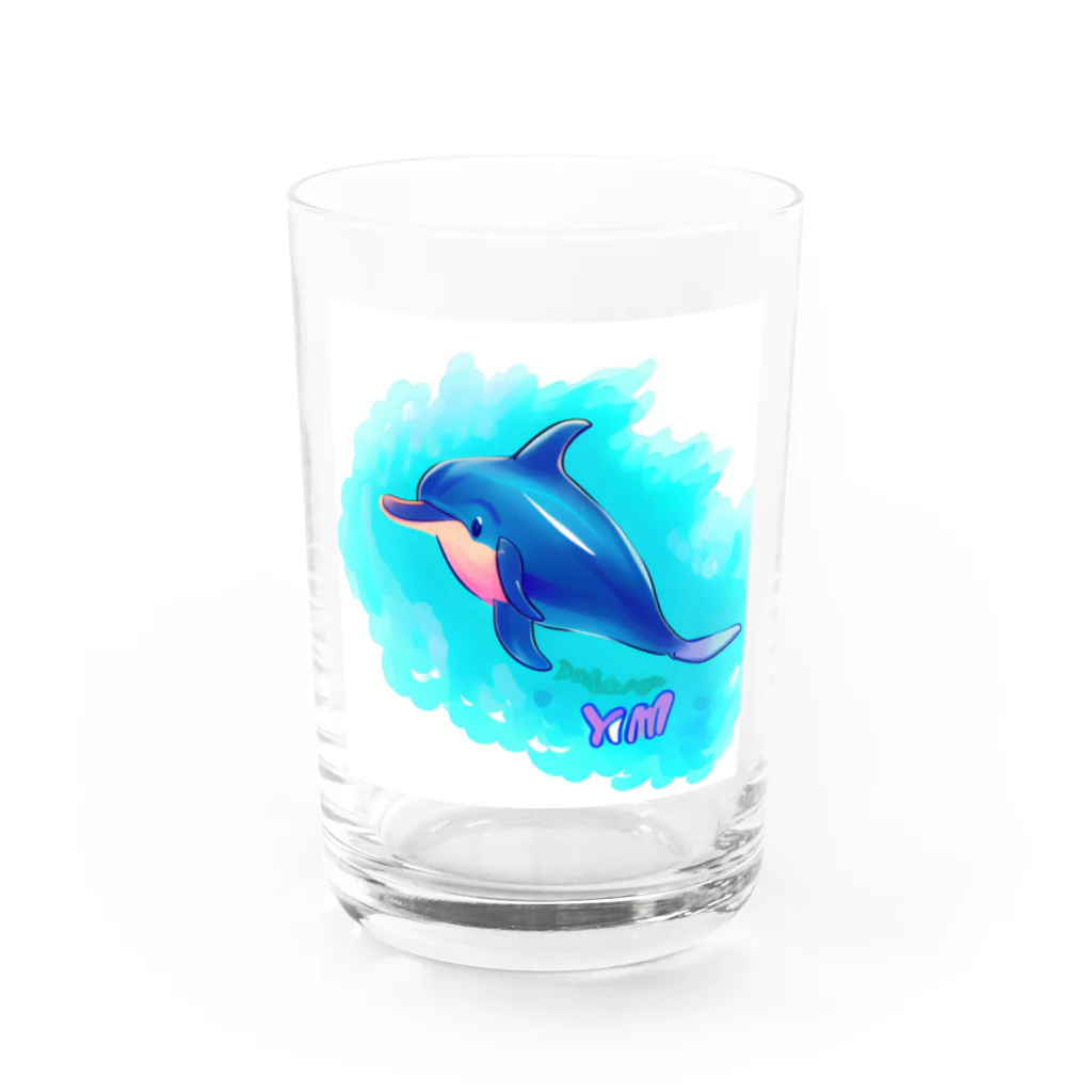 べるべるのいるかくん Water Glass :front