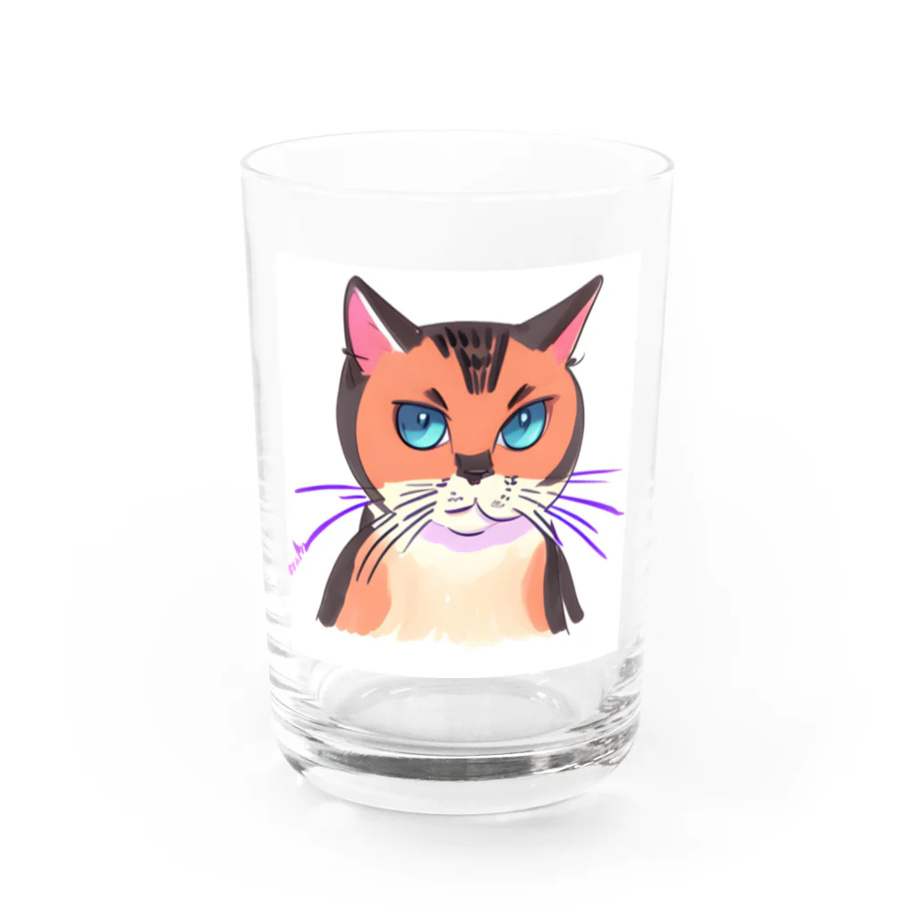 たかこのかわいい猫　ティナちゃん グラス前面