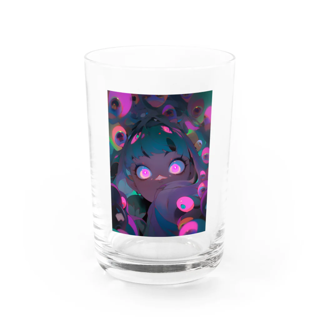 NEON CITYのネオンシティ シリーズ Don't look at yourself through their eyes Water Glass :front