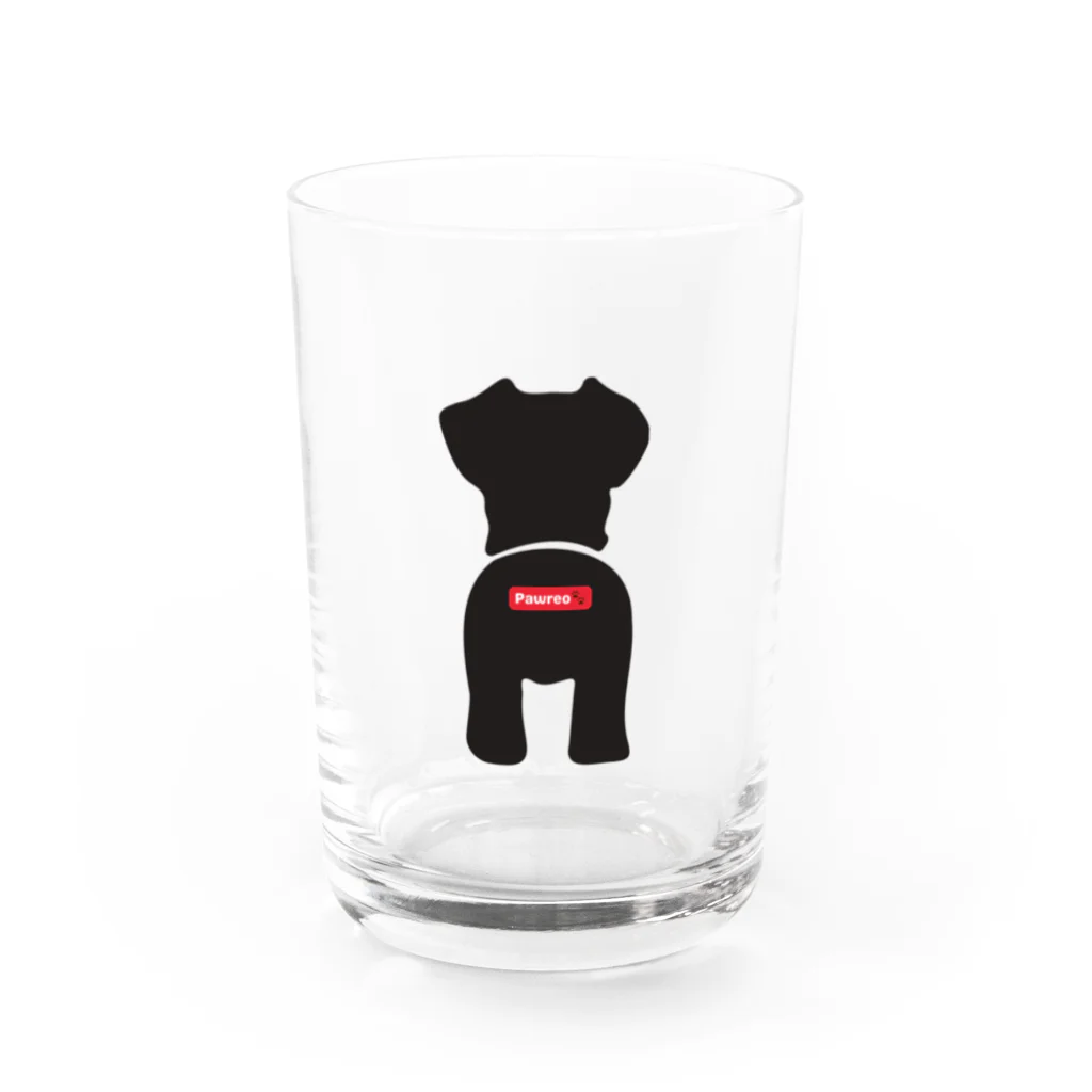 BarkingBeatsのPawreo🐾 ブラックコレクション Water Glass :front