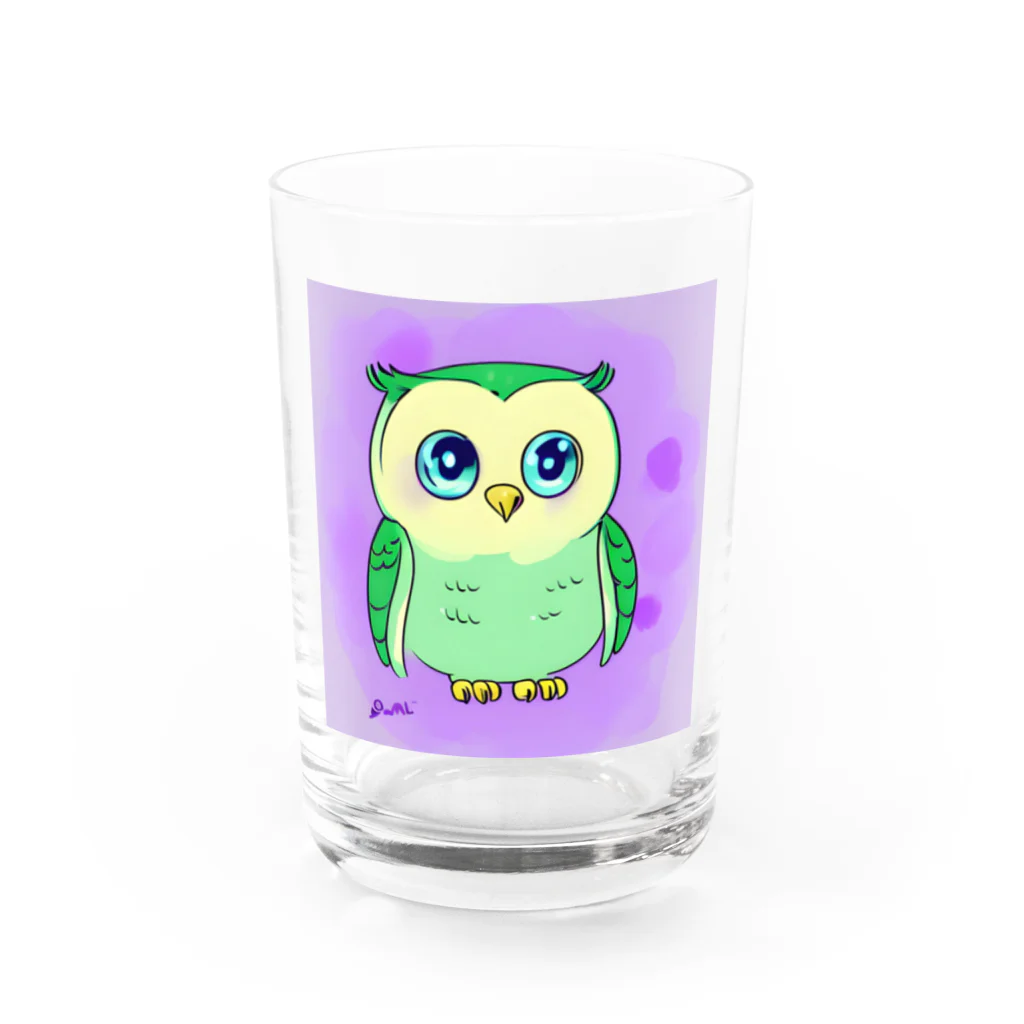 HappyIzuの幸せふくろうグッズ Water Glass :front