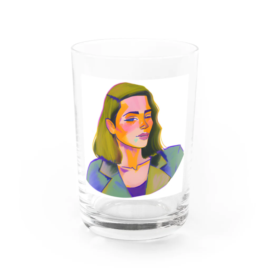 アート・ウィズ・スタイルの魅力あふれる女性 Water Glass :front