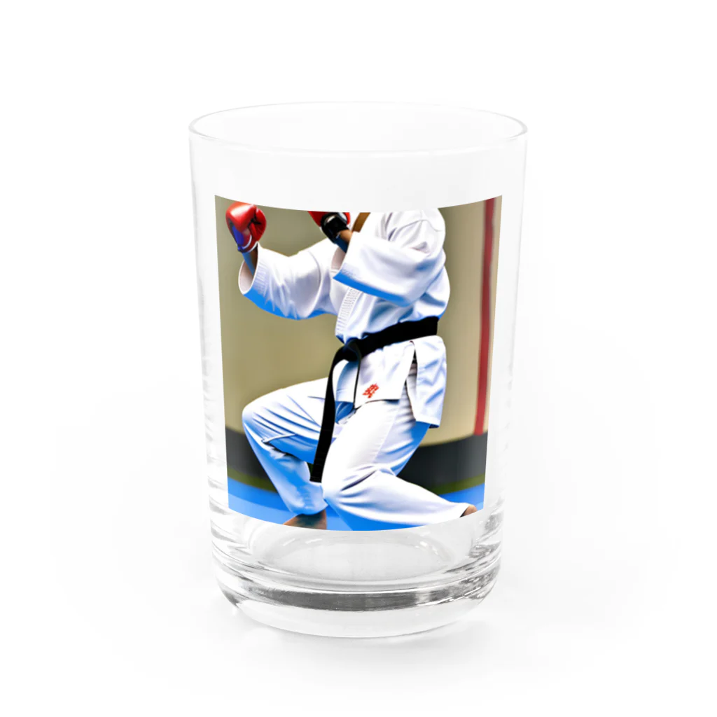 yoshito12345の空手大好きイラストグッズ Water Glass :front