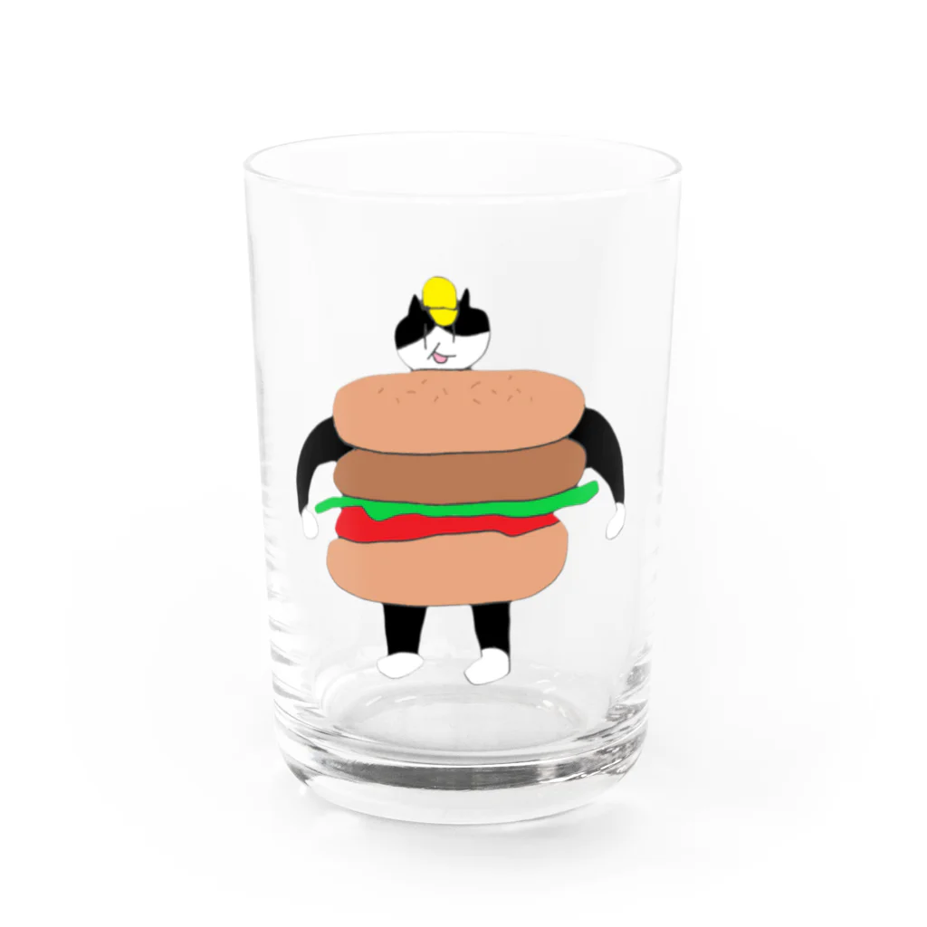 何の変哲もない井田のくーちゃんバーガー Water Glass :front