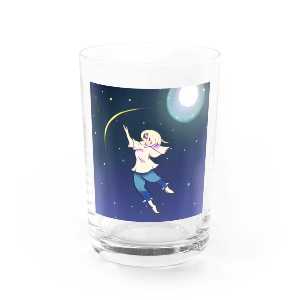 可愛いトレジャーの流れ星 Water Glass :front