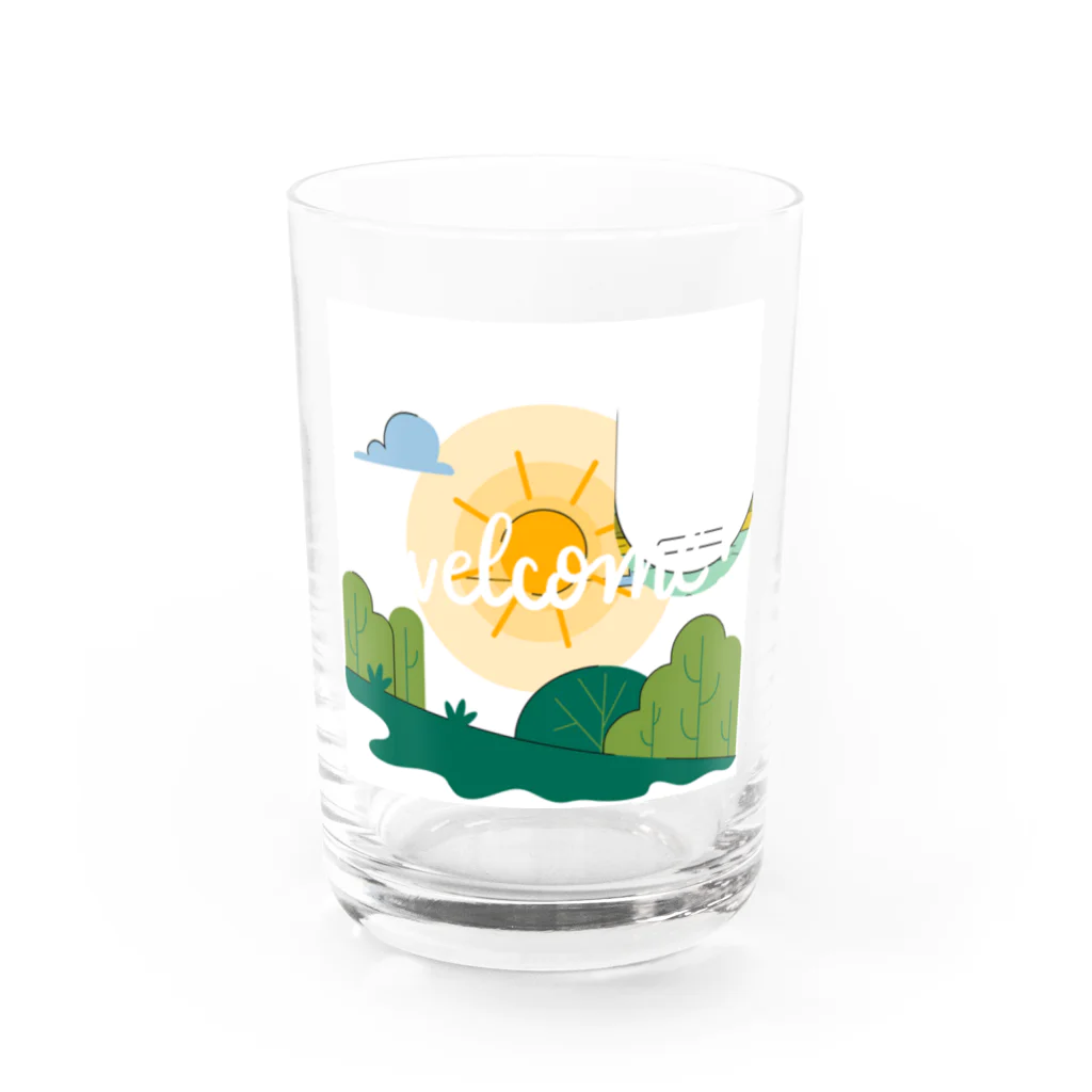 ネコにこ7820のwelcome Water Glass :front