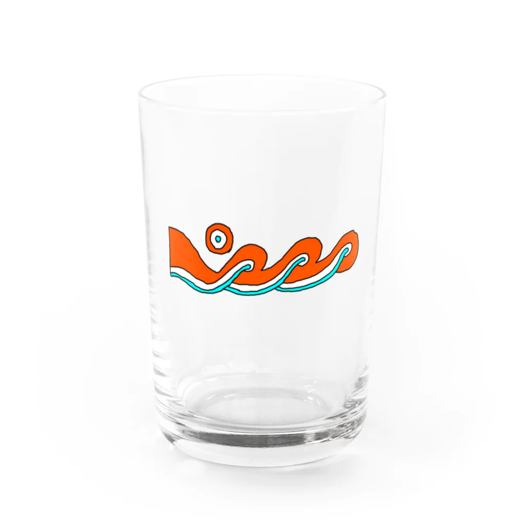 就労支援A型 ONE STEP | ワンステップのハーリー船の模様 Water Glass :front