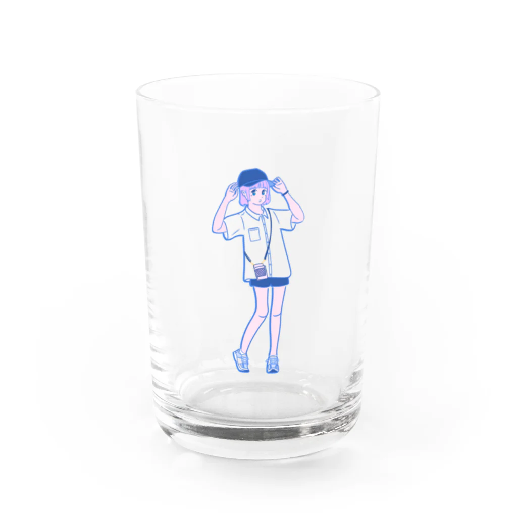 shunsh.のキャップガール Water Glass :front