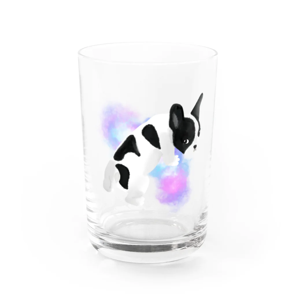 ポンコツけるるの気まぐれ屋さんのフレンチブルドッグ Water Glass :front