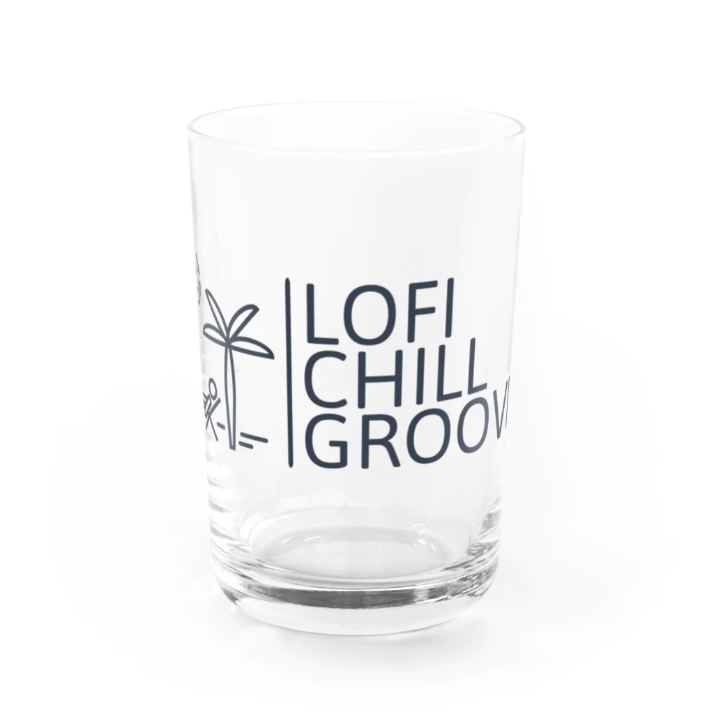 Lofi_Chill_GroovesのLofi Chill Grooves Water Glass :front