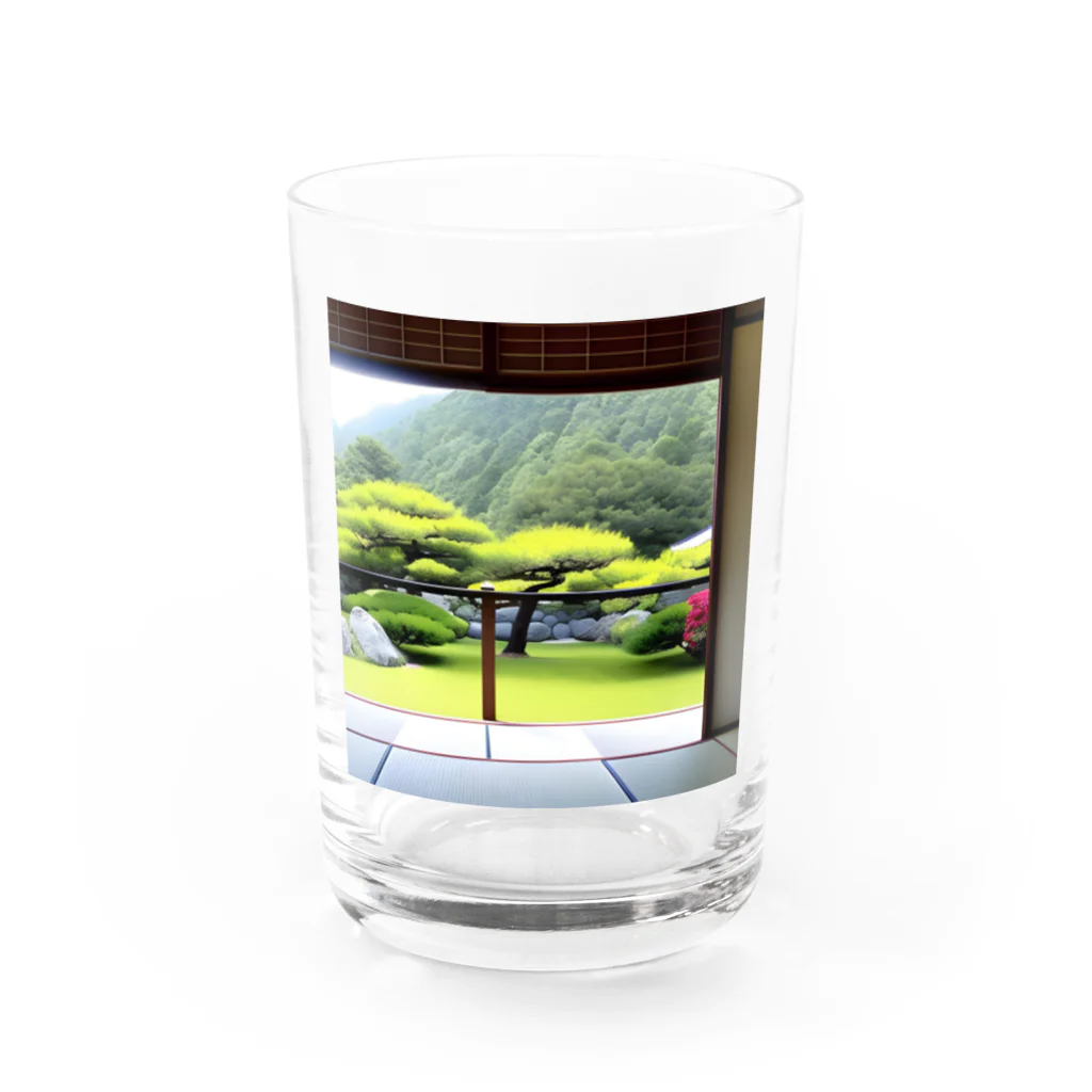 和風本舗のお座敷で一息 Water Glass :front