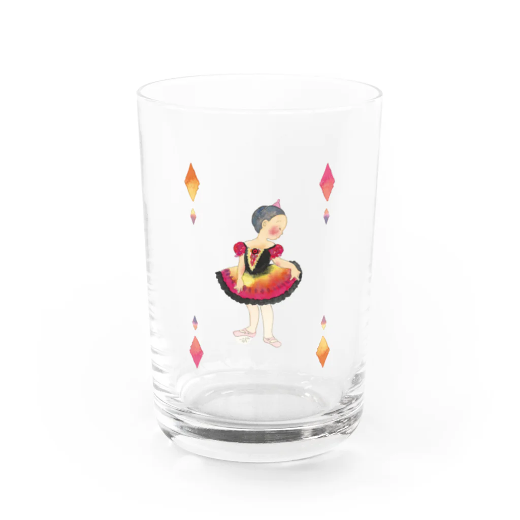 IROnoMADOのピエロちゃん Water Glass :front