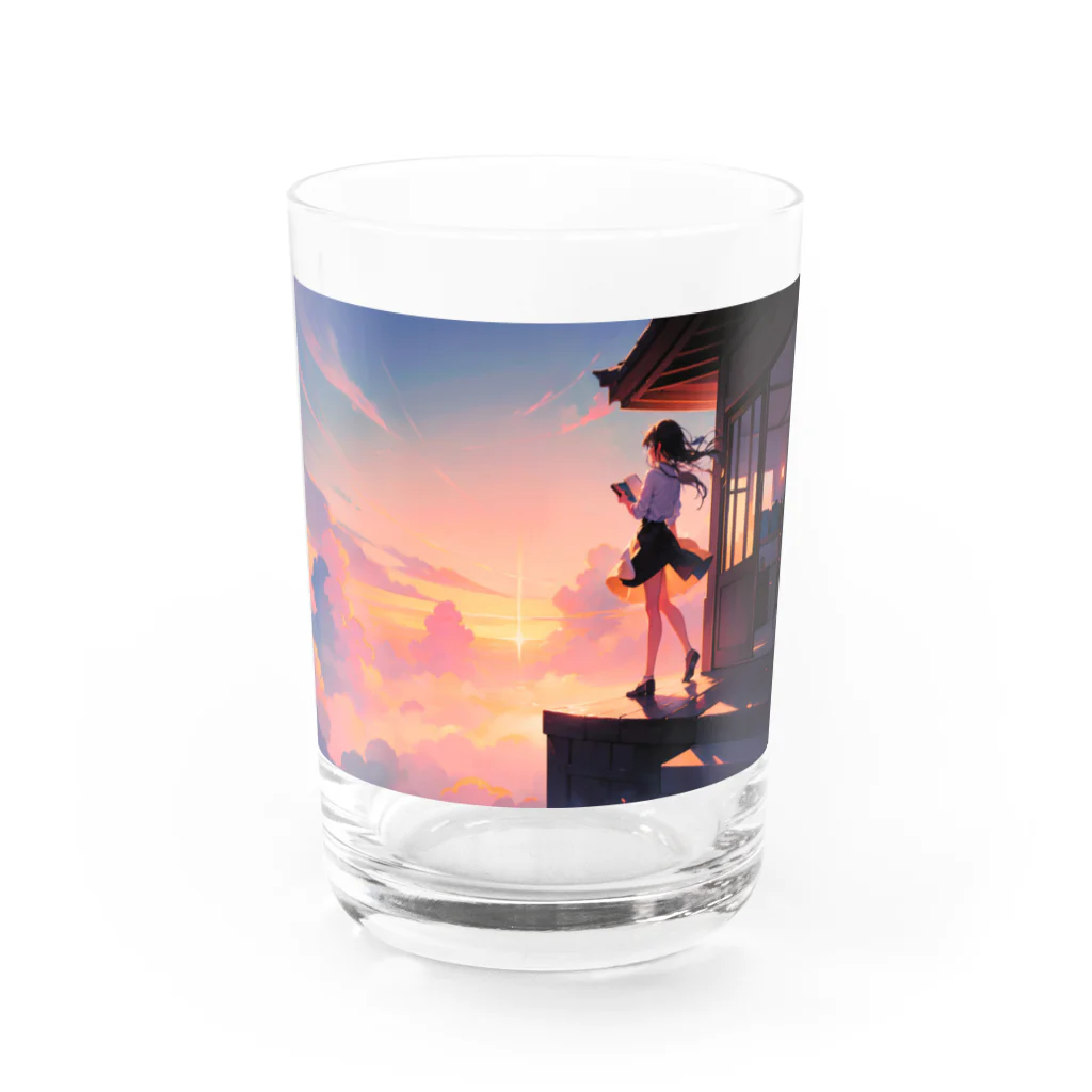 卯月なのかのTwilight Journey　〜黄昏に染まる世界の旅〜　No.2「第4の大洋」 Water Glass :front