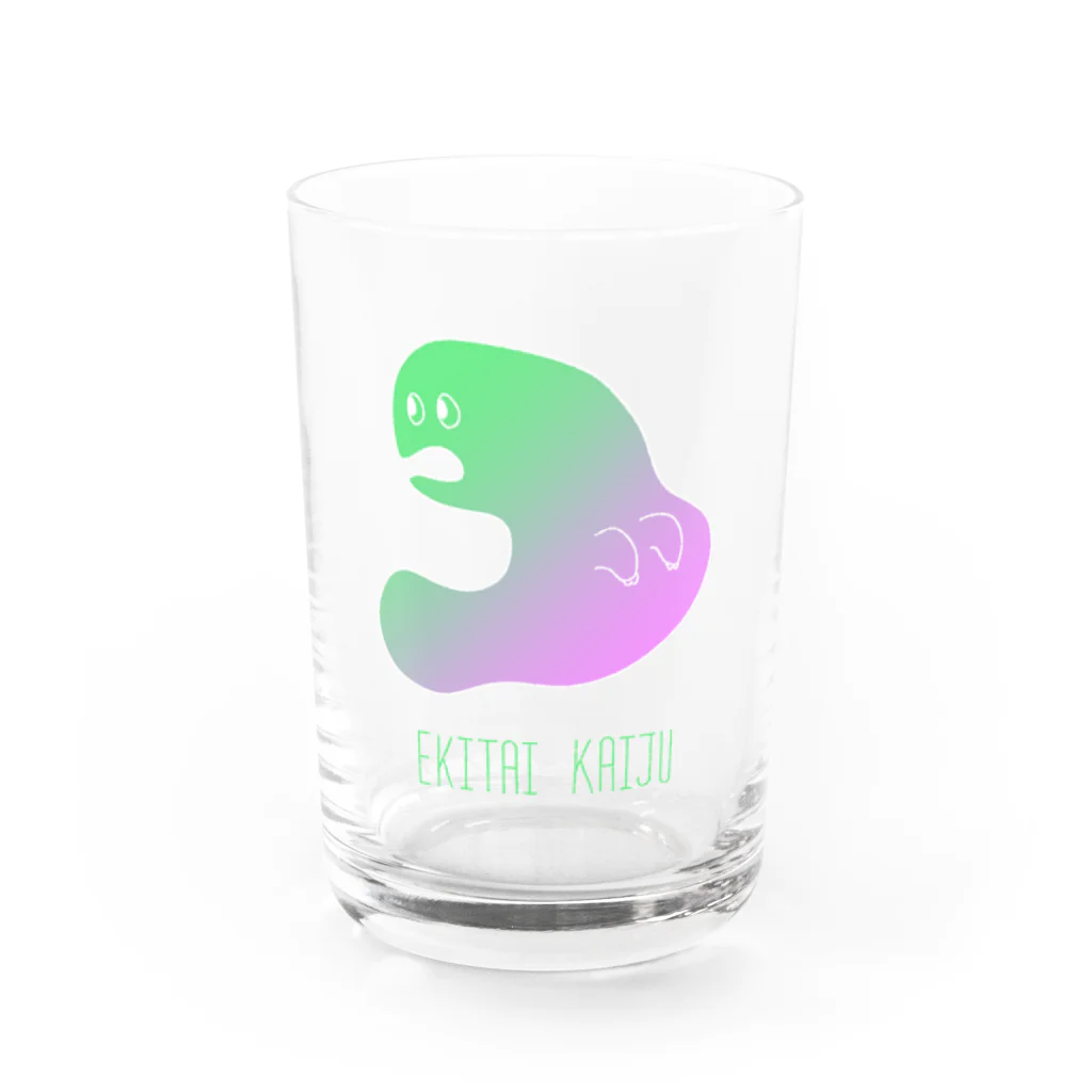 🎃かぼちゃ(かぼます)のEKITAI_KAIJU_カラー Water Glass :front