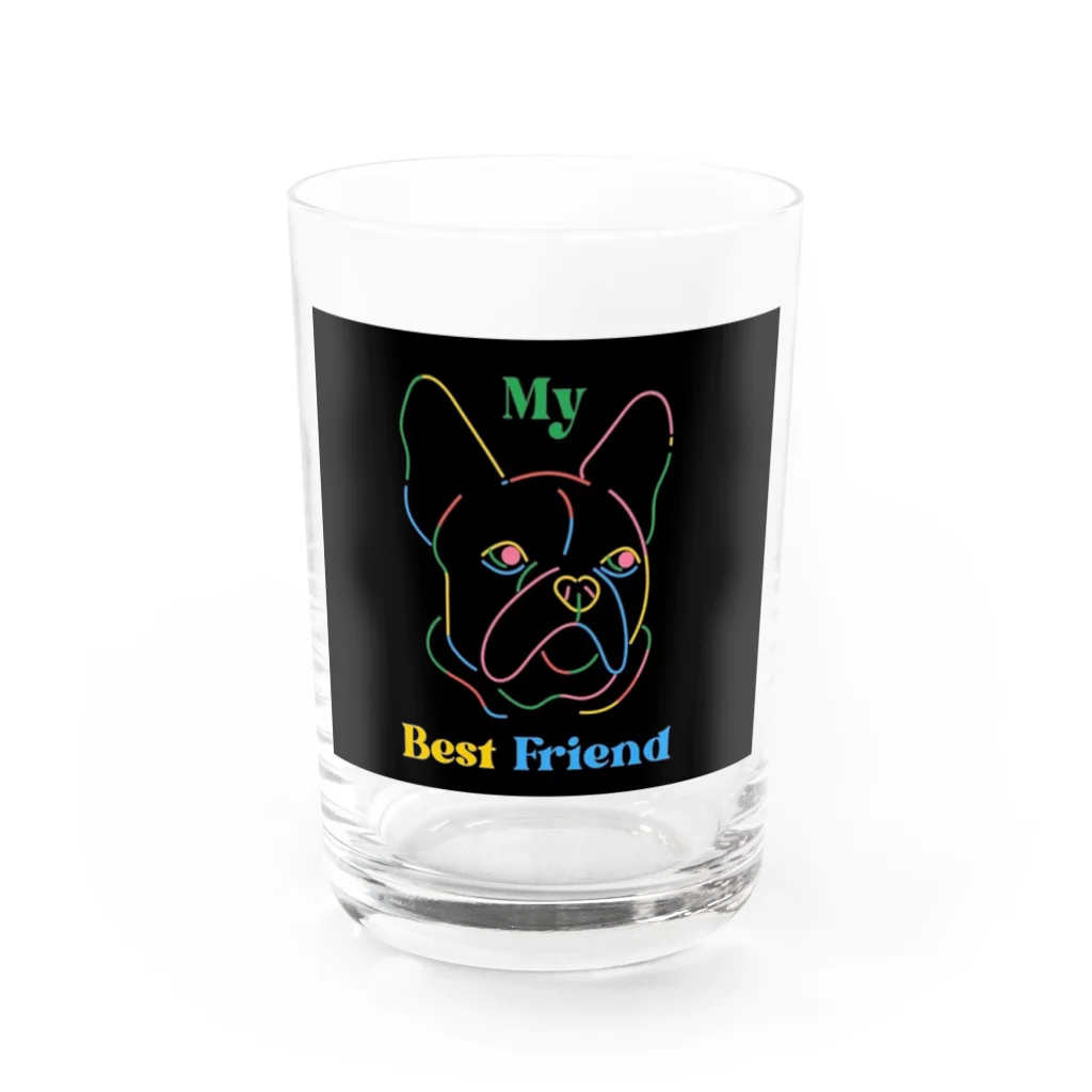 ラッキーマインあべむつきの#犬グッズ  Water Glass :front