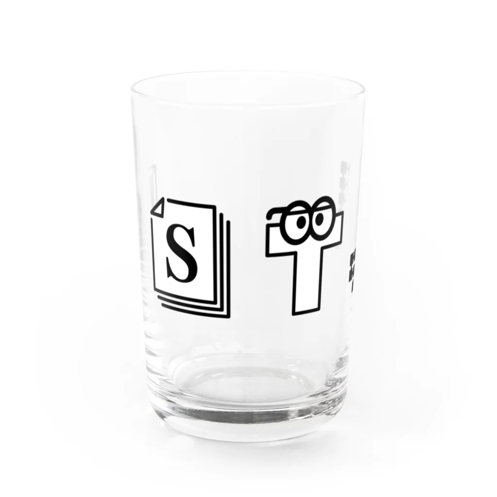 6_8のMBTI　ISTJさん用　グッズ　白 Water Glass :front