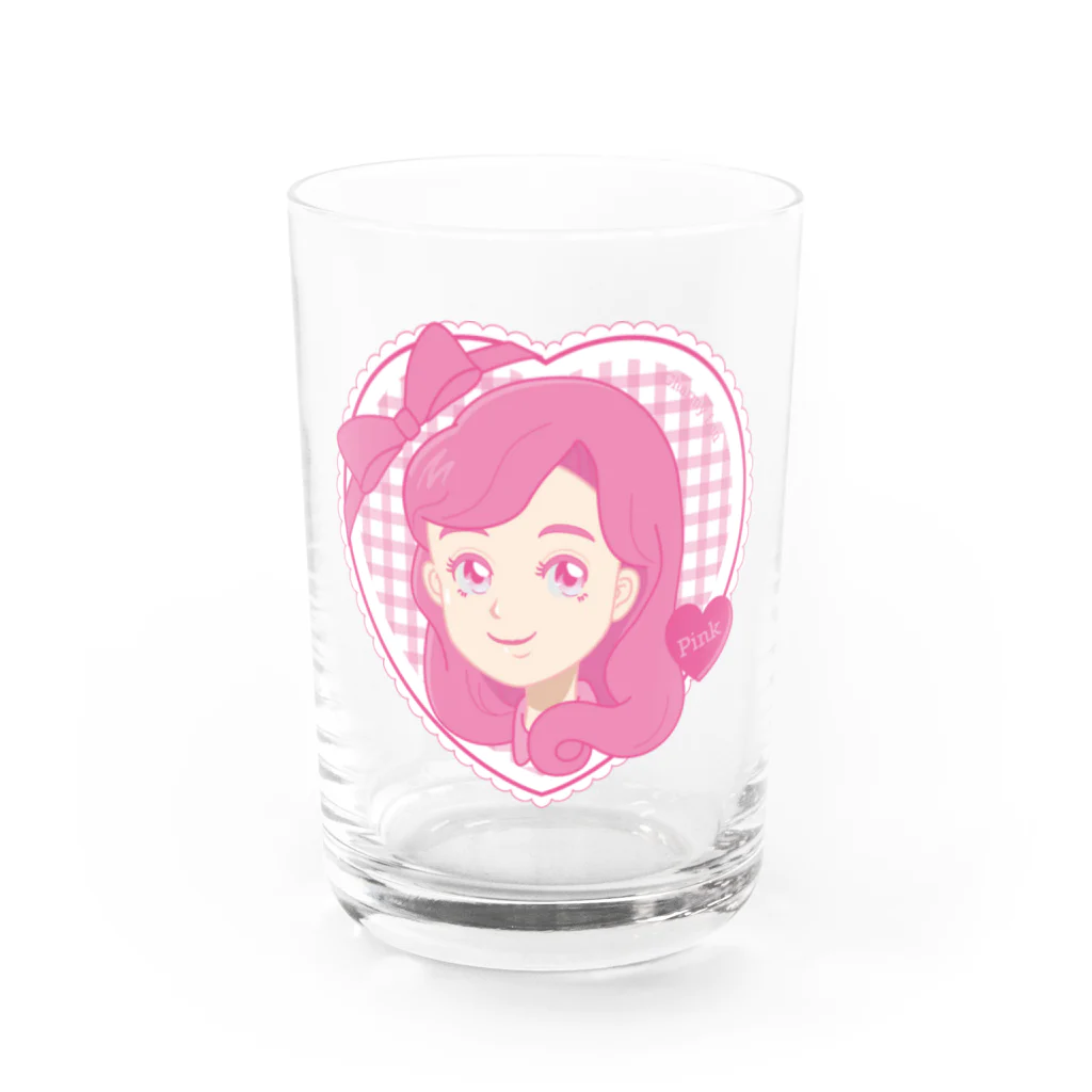 Charmy/デザイナー・イラストレーターのピンクちゃん Water Glass :front