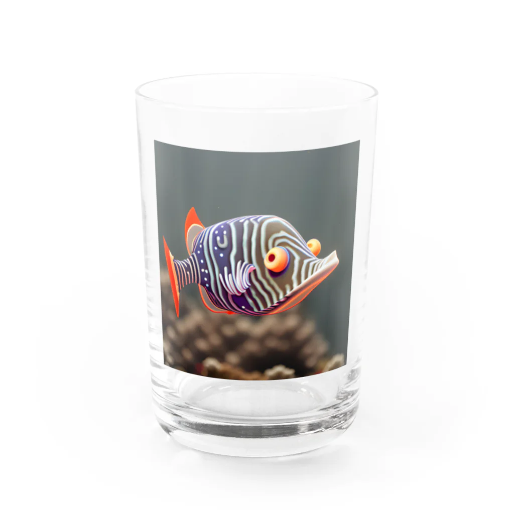 あにまるのへんな魚 Water Glass :front