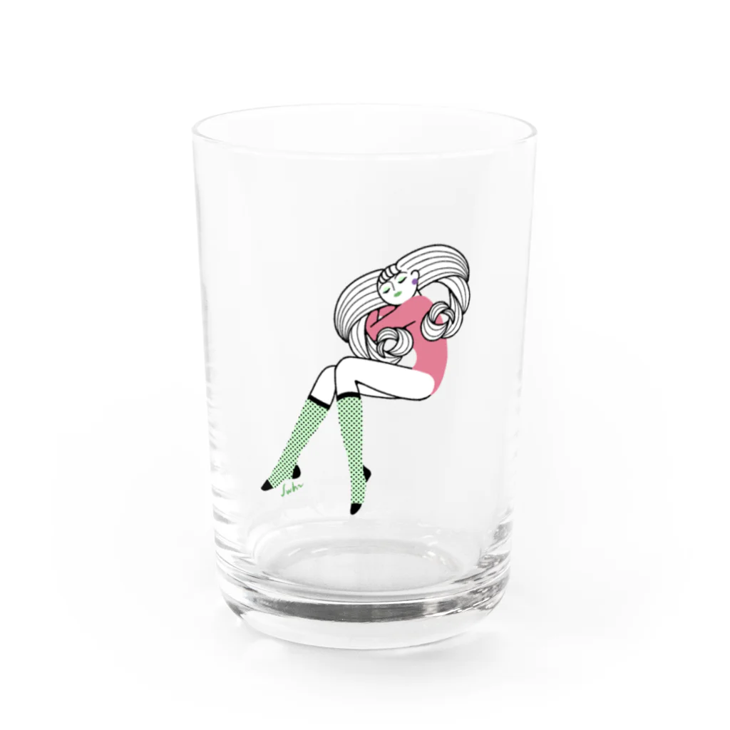 sawaharaのおひつじ座ガール Water Glass :front