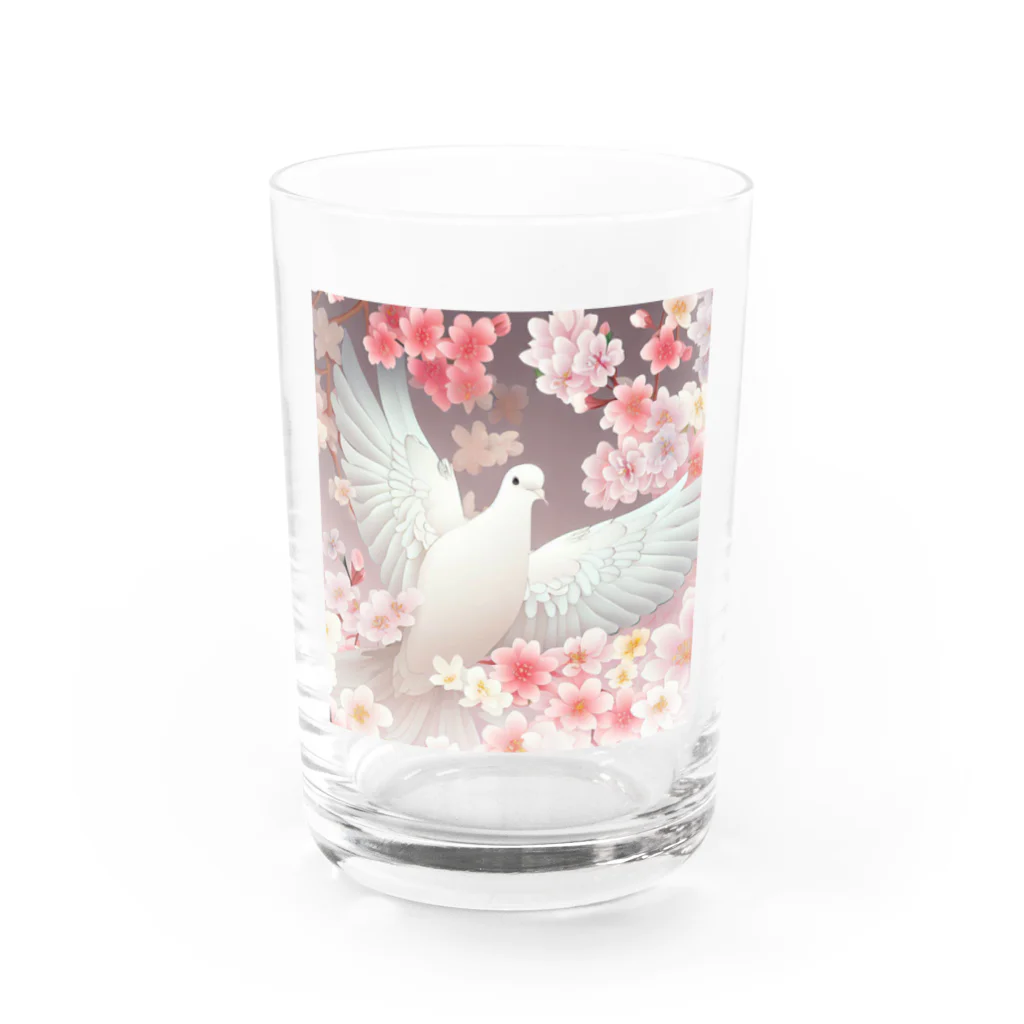 こりすまるの夢幻　鳩　優雅 Water Glass :front