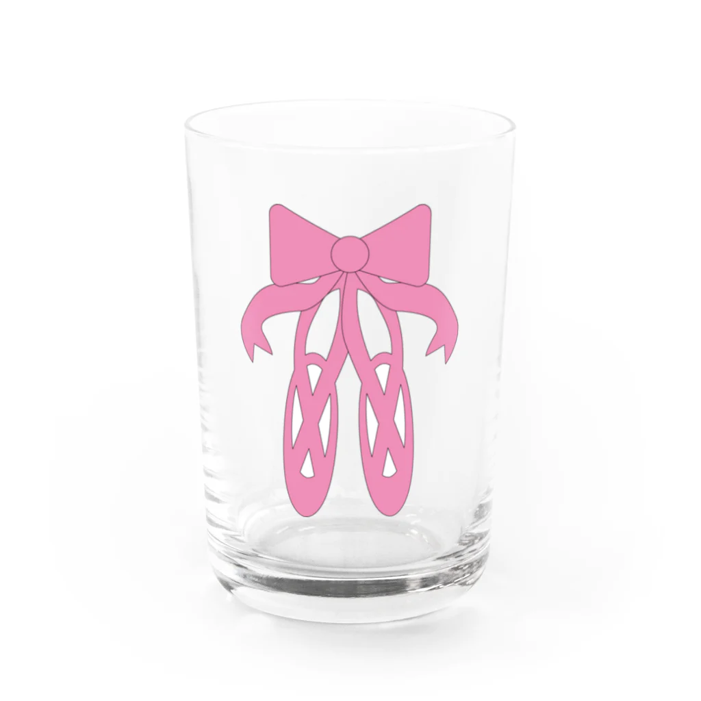 HONOMINEのピンクのバレエシューズ Water Glass :front