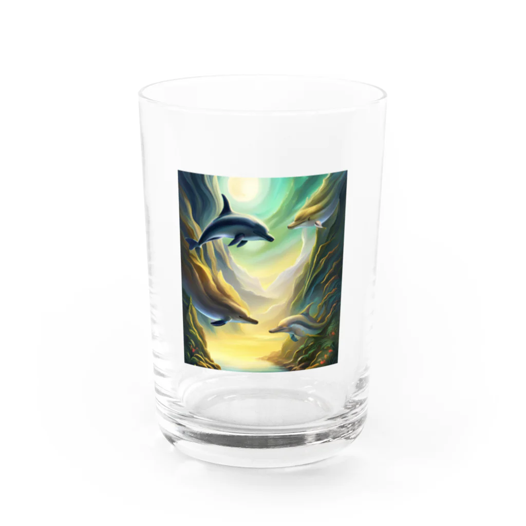 ohba1223のイルカ　ファンタジー Water Glass :front