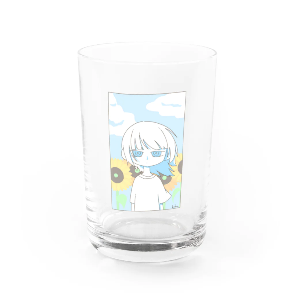 Breezeの青空と向日葵と グラス前面