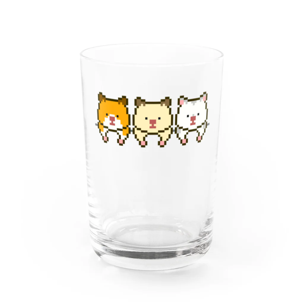 yuNN3のドット絵 ゴールデンハムスター3 Water Glass :front