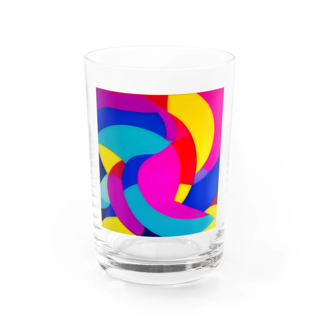 おしゃれなシティグッズの色鮮やかおしゃれアート Water Glass :front