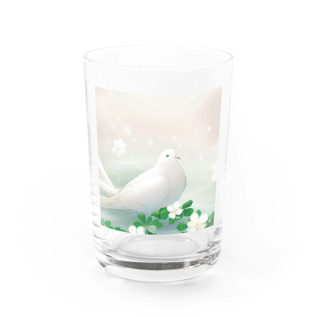 こりすまるの夢幻　鳩　清ら Water Glass :front