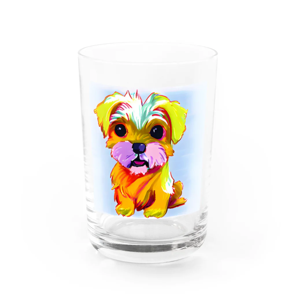 dogcatanimalの可愛いマルチーズグッズ Water Glass :front