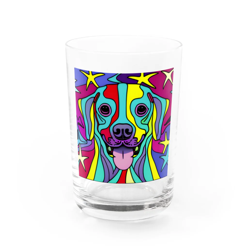 nakagawa-kikakuの奇抜なアート風の可愛い犬のグッズ Water Glass :front