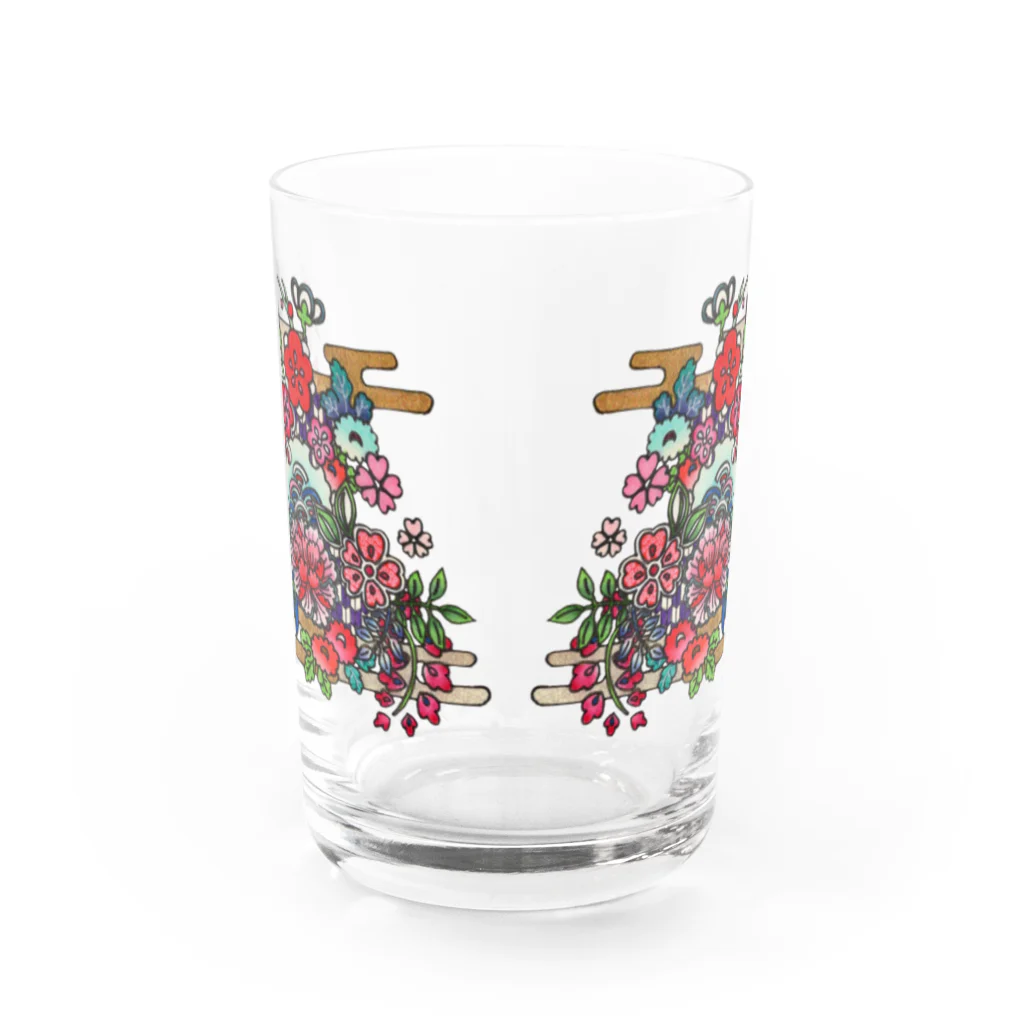 JapaneseArt Yui Shopの咲き誇れ グラス前面