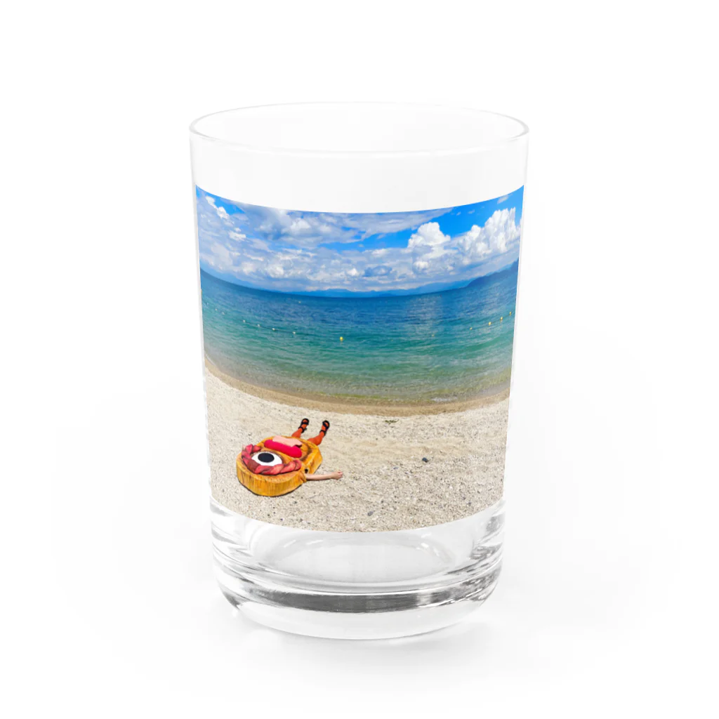 化けわらじ工房の琵琶湖の漂流物 Water Glass :front