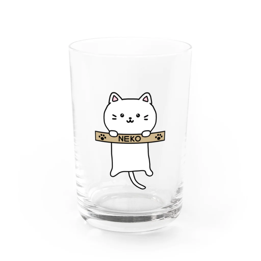 はるかのぶら下がる猫 Water Glass :front