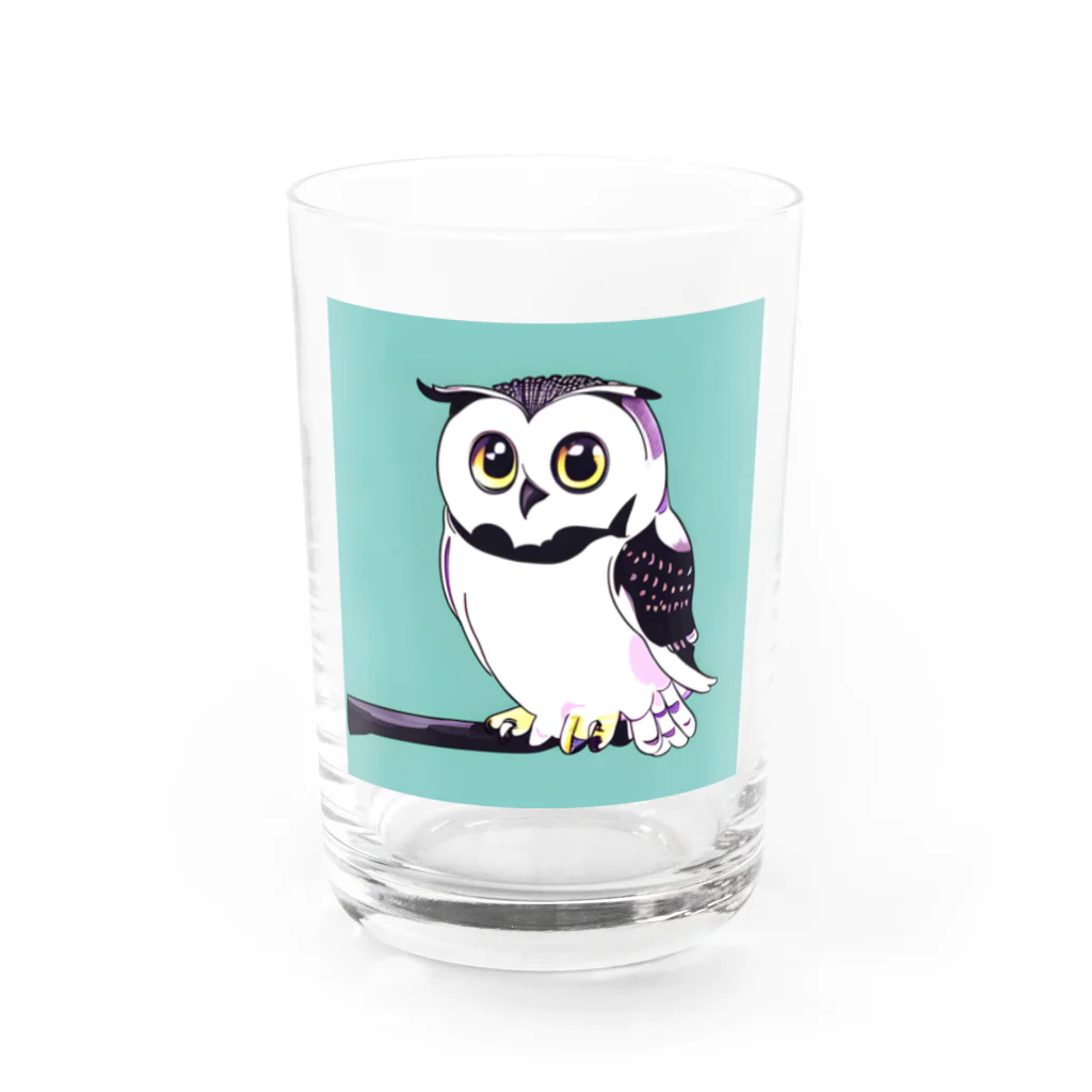 Owlのキュートなフクロウ Water Glass :front