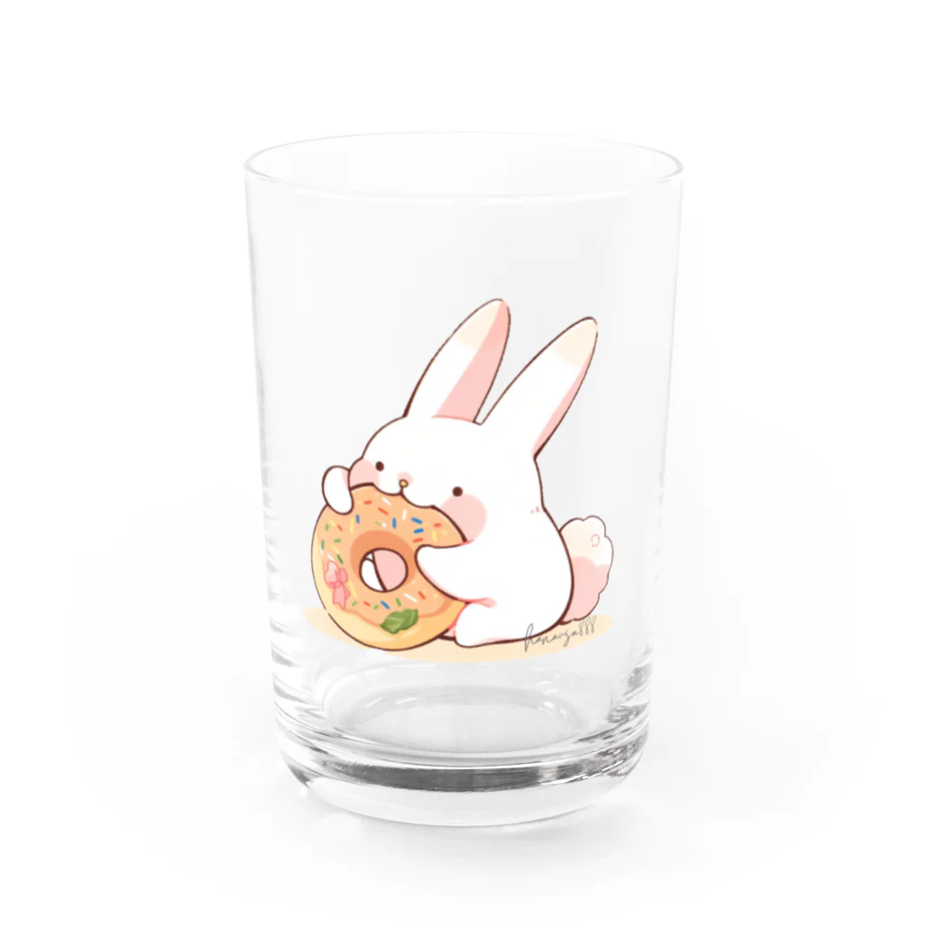 🌸hanausa🐰のうさぎとドーナツ２ Water Glass :front