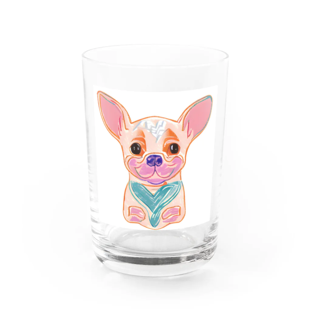 チワワ愛好家ショップの恋におちたチワワの物語 Water Glass :front