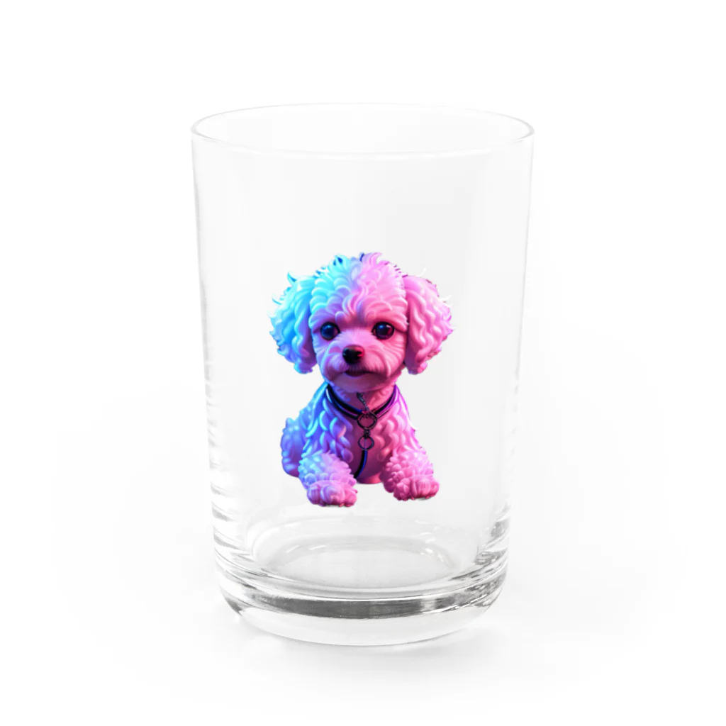 MaKenEekaRaのネオントイプードル Water Glass :front