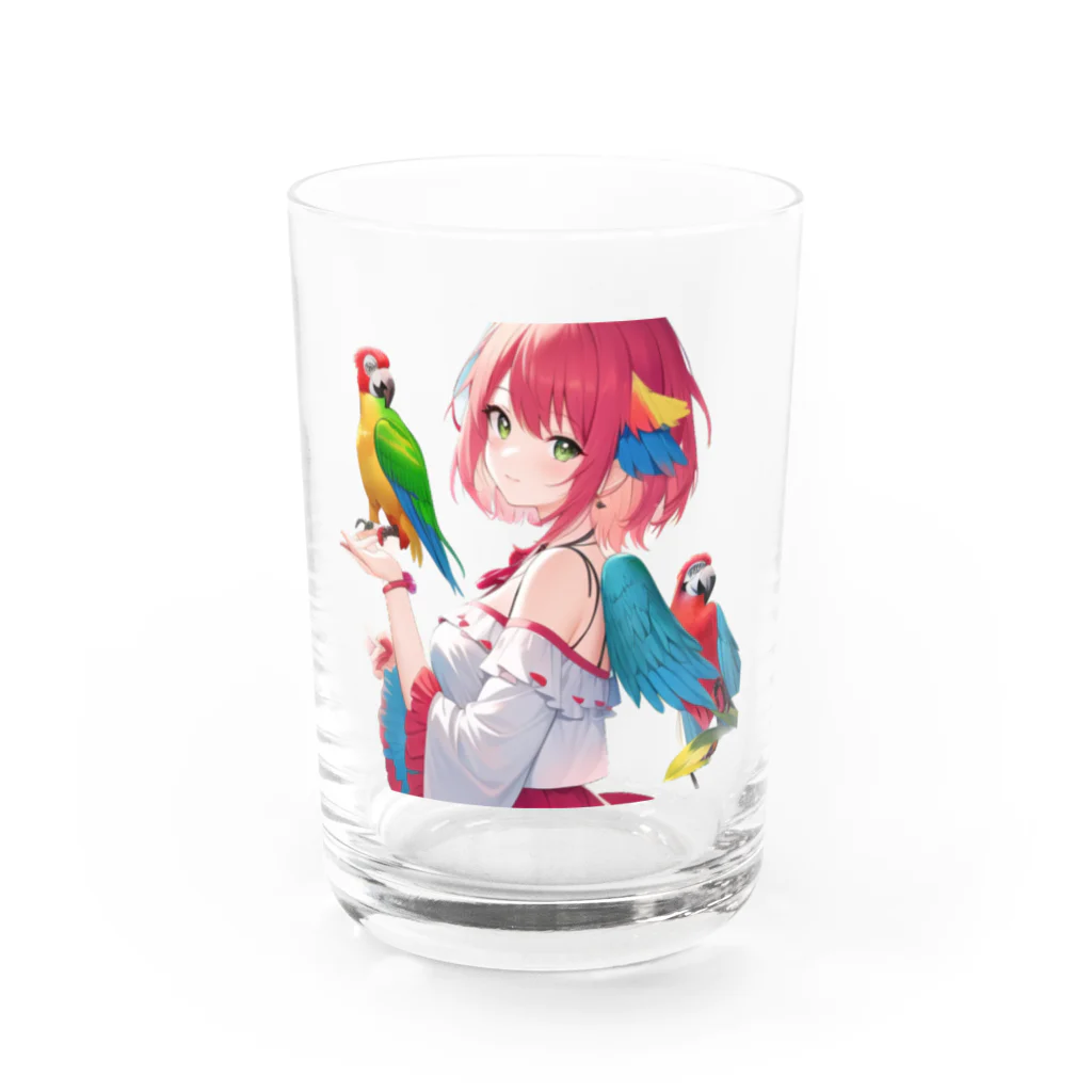 D.M@WORLDの鳥界のアイドル❤️オウム娘のO様 Water Glass :front