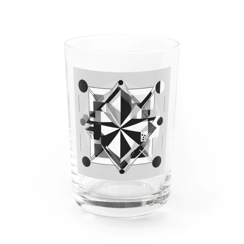 のんびりアート工房のジオメトリックパターン Water Glass :front