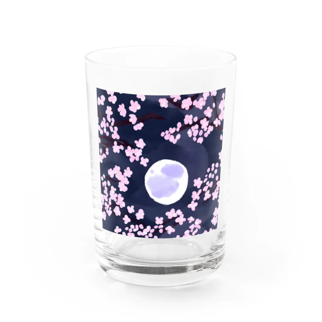 raran06の夜桜 Water Glass :front