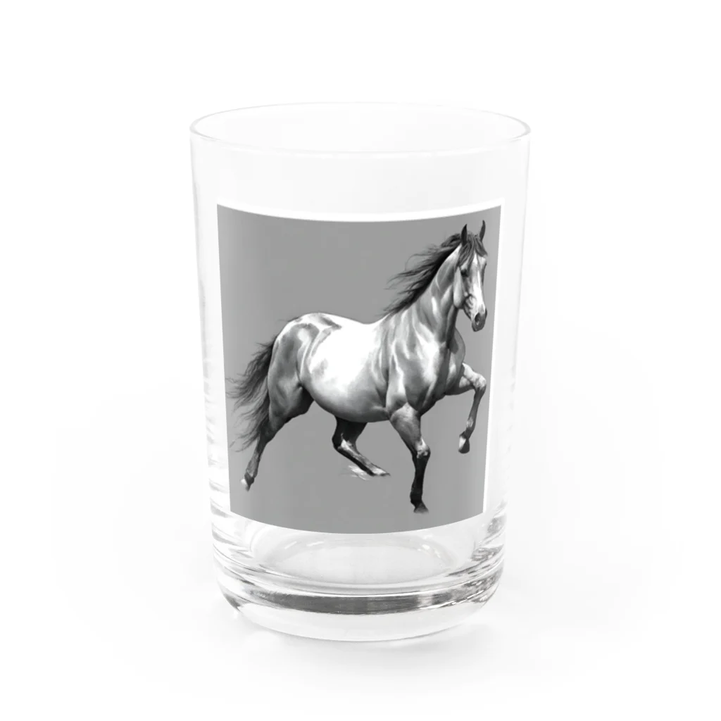 まさのお店の駆ける馬 Water Glass :front